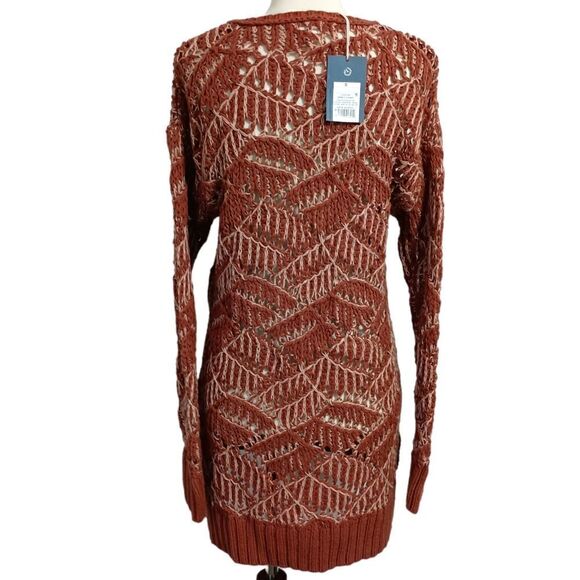 Universal Thread Open Knit Sweater NEW S Clay Pullover Crochet Asymmetric Rustic - Picture 5 of 16